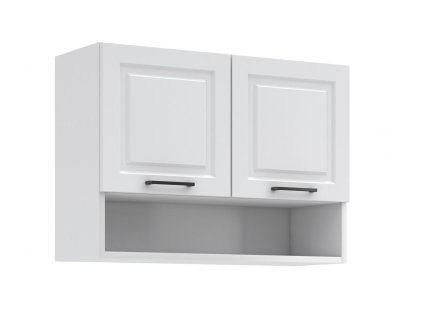 Bílá matná kuchyňská skříňka Irma KL80-2D+P, kompaktní, moderní design