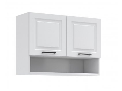 Bílá matná kuchyňská skříňka Irma KL100-2D+P, 100 cm, venkovský styl