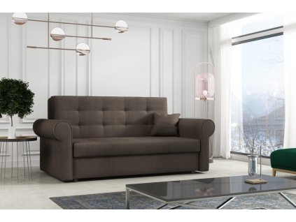 Pohovka Vivian Silver III tmavě hnědá