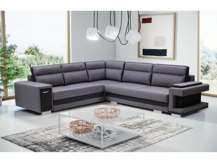 Sedací souprava Andy 2 levá šedá/černá