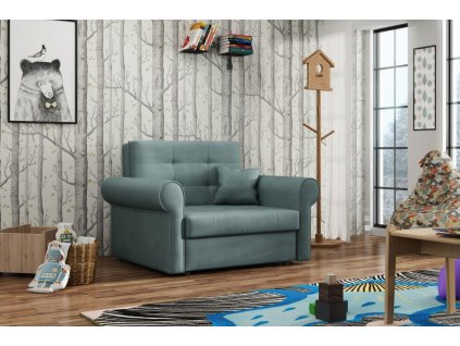 Rozkládací křeslo Vivian Silver I Kronos modro-šedá