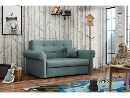 Rozkládací křeslo Vivian Silver II Kronos modro-šedá