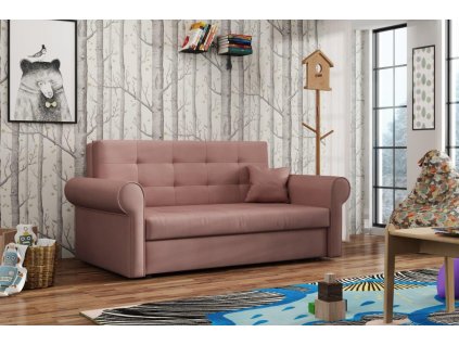 Pohovka Vivian Silver III Kronos tmavě růžová