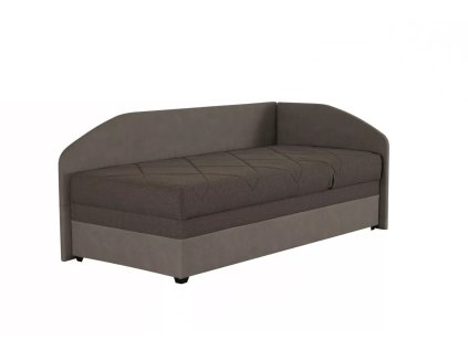 Polohovatelná válenda BLANÁŘ Torino, pravá hnědá, 90x200 cm, úložný prostor