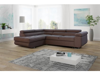 Sedací souprava Dolly L hnědá