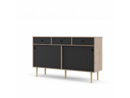 Komoda Ruby 2d3s hickory/černá