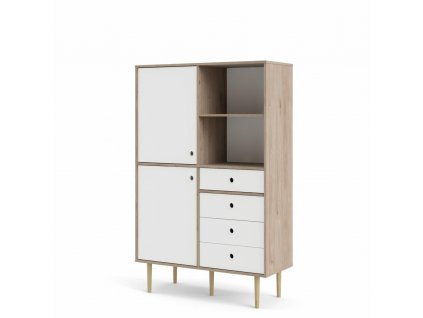 Knihovna Ruby 2d4s hickory/bílá