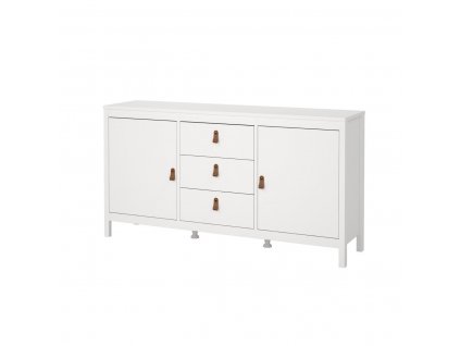 Bílá komoda Real 2d3s FALCO s 2 dveřmi a 3 zásuvkami, moderní design