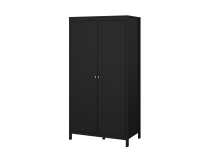 Černá skříň Real 2d z odolného lamina s minimalistickým designem