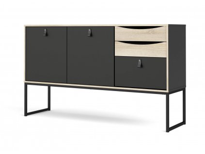 Komoda Sheba velká černý MAT/dub sonoma