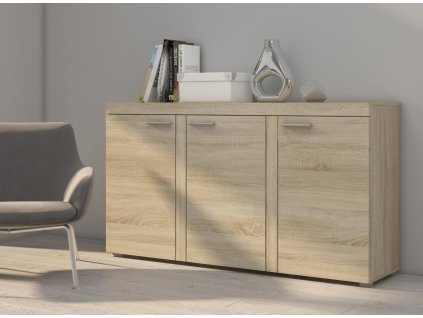 Komoda Rizo 3D dub sonoma, odolné lamino, moderní design, FALCO