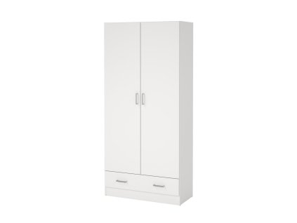 Bílá skříň Pegi 403 s nastavitelnými policemi, 170x80x36 cm