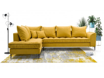 Sedací souprava L Lidie - žlutá