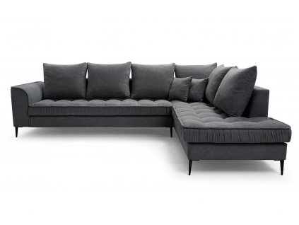 Sedací souprava P Lidie - tmavě šedá