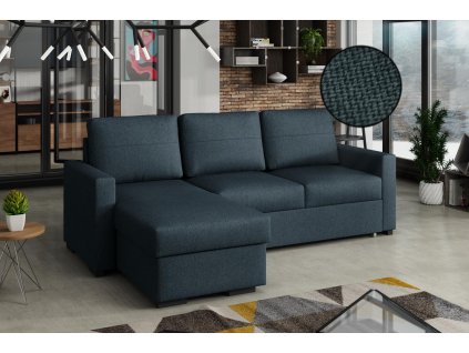 Sedací souprava Tomáš UN šedo-modrá