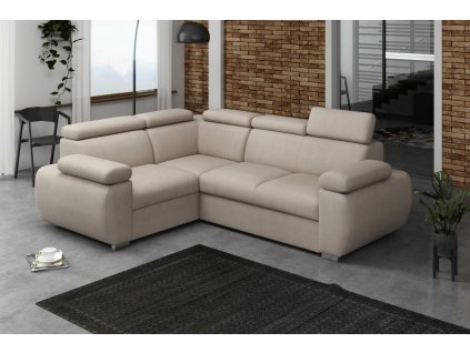 Sedací souprava Bodie L - bílá káva