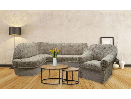 Sedací souprava + křeslo Sandra L Rosita 104