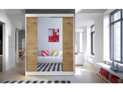 Skříň Camila II 150 bílá/artisan