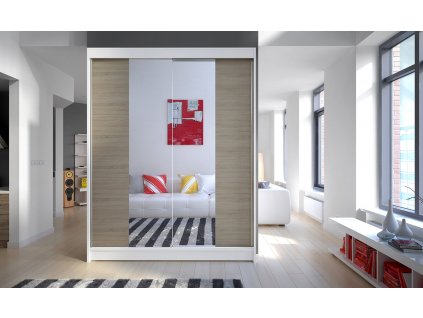 Skříň Camila II 150 bílá/sonoma