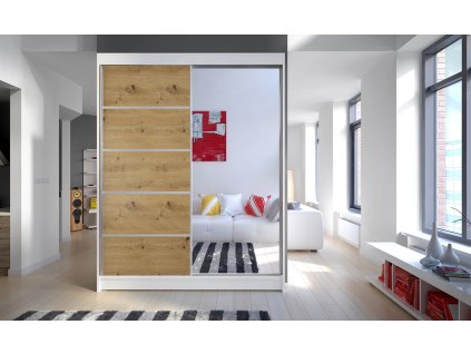 Skříň Camila III 150 bílá/artisan