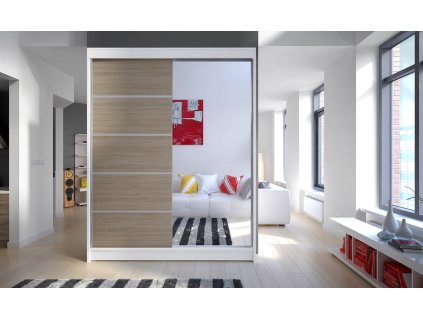 Skříň Camila III 150 bílá/sonoma