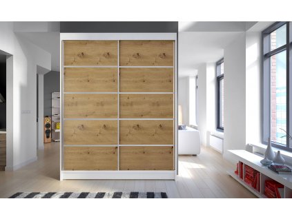 Skříň Camila IV 150 bílá/artisan