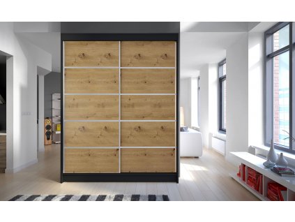 Skříň Camila IV 150 černá/artisan