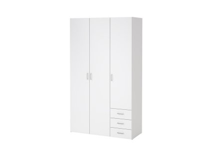 Skříň Sid 3d3s bílá/bílý lesk