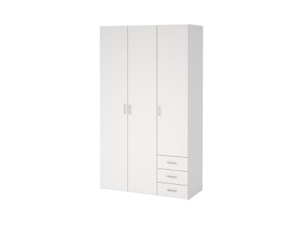 Bílá skříň Sid 3d3s s úložným prostorem, odolné lamino, FALCO