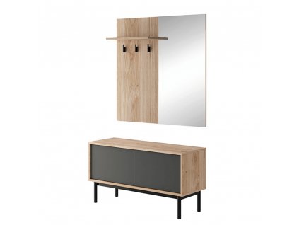 Předsíň, dub jaskson hickory/grafit, BERGEN BGD104