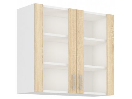 Kuchyňská skříňka Sally 80-GS-72-2F, dub sonoma/sklo, 2 dvířka