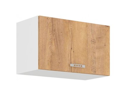 Kuchyňská skříňka Sally 60 cm, bílé lamino, dub Lefkas, 1 dvířka