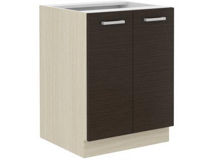 Kuchyňská skříňka Christo 60D, dub ferrara/legno tmavé, 60 cm, 2 dvířka, 2 zásuvky