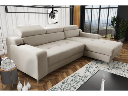 Sedací souprava Darina Premium P bílá káva