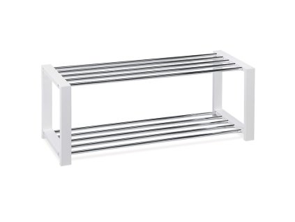 Botník, masiv, bílá, 83168-11 WT (Barva Bílá)