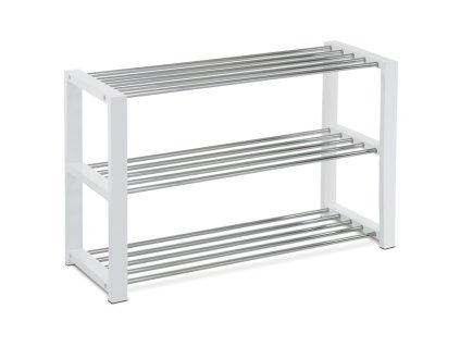 Botník, masiv, bílá, 83168-12 WT (Barva Bílá)