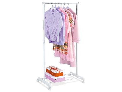 Stojan na šaty, plast, bílá, ABD-1209 WT (Barva Bílá)
