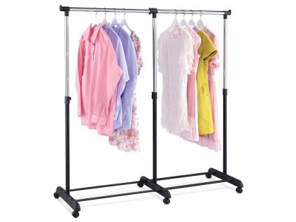 Stojan na šaty, kov, černá, ABD-1214 BK (Barva Černá)