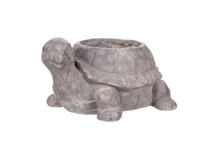 Želva - obal na květiny, magnesium, imitace kamene (Barva Šedá)