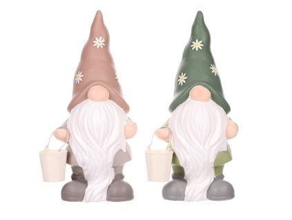 Trpaslík s kbelíkem - keramika, mix 2 barev, cena za 1 ks (Barva Vícebarevná)