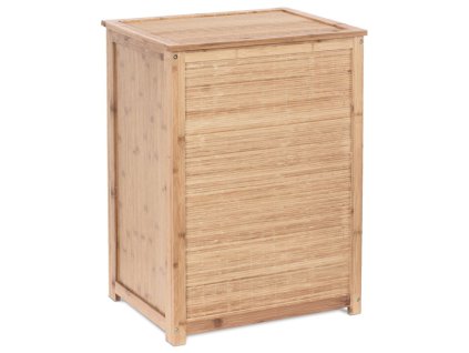 Koš na prádlo s textilní vložkou, masiv bambus, přírodní odstín (Barva Přírodní)