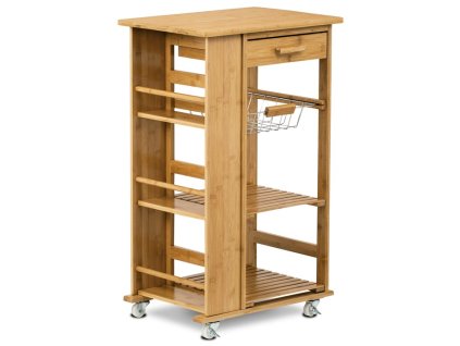 Regál, bambus, přírodní, DR-046 (Barva Přírodní)