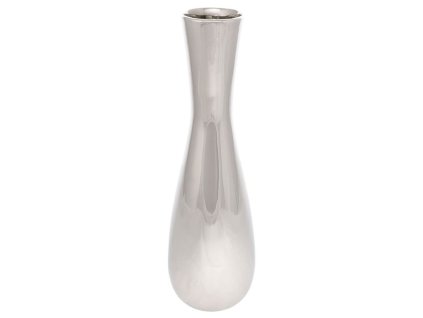Váza keramická - barva stříbrná, s perletí (Barva Stříbrná)