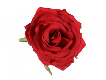 Růže, barva červená. Květina umělá vazbová. Cena za balení 12 ks