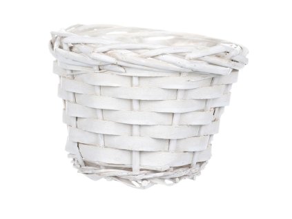 Obal dekorační proutěný s igelitem, barva bílá (Barva Bílá)