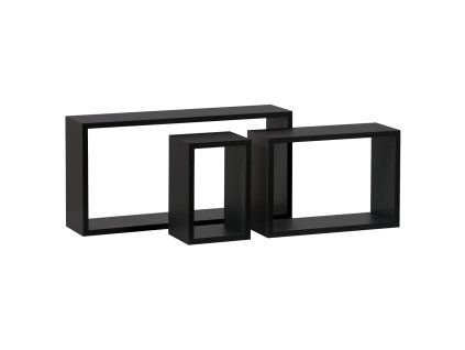 Polička, mdf, černá, P-009 BK (Barva Černá)