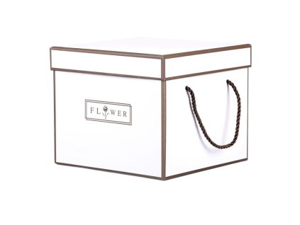Flower box - papír, krabice, barva bílá, cena za 1 ks (Barva Bílá)