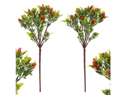 Papričky - umělý trs, mix 2 druhů, cena za 1 ks (Barva Zelená)