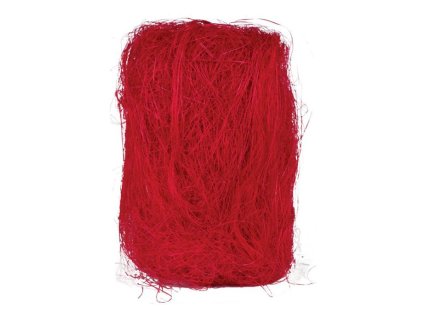 Sisálové vlákno 50g, baleno v polybagu (Barva Červená)