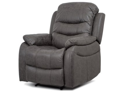 Polohovací křeslo, šedá, látka vintage, TV-4086 GREY (Barva Šedá)